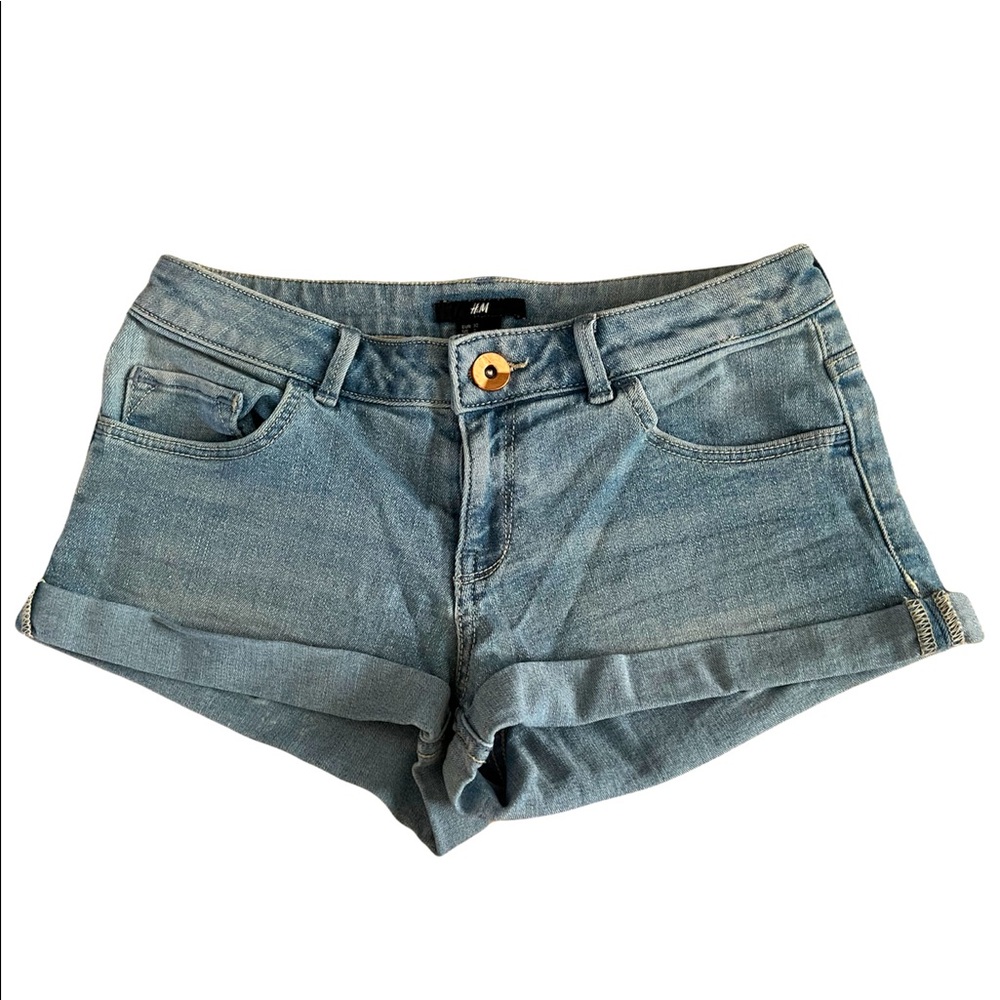 Denim Cuffed Shorts
